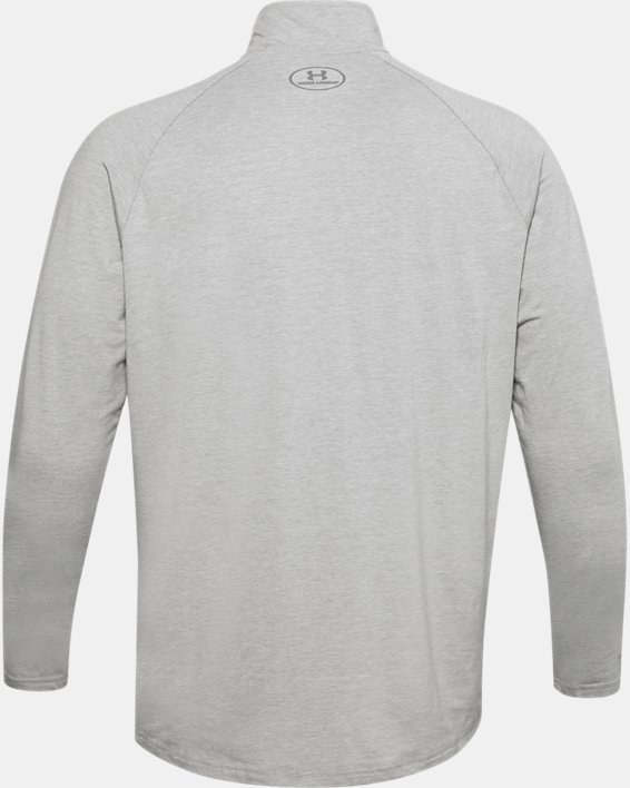 Men's Charged Cotton® Collegiate ¼ Zip, Gray, pdpMainDesktop image number 3